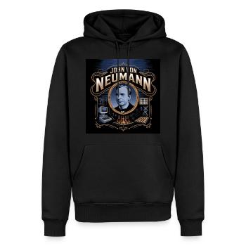 Erbe der Menschheit - John von Neumann - Männer Premium Bio Hoodie - Schwarz - Vorne - Nico (187cm)