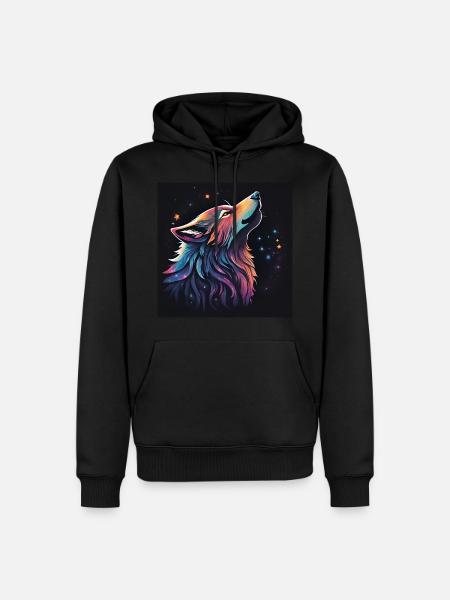 Galaxy Wolf - Men’s Premium Organic Hoodie - black