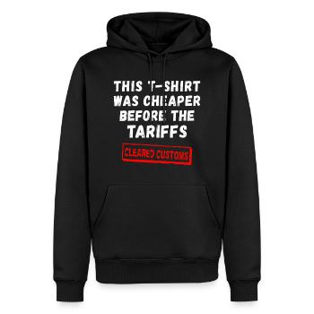 Ce T-shirt était moins cher avant les tarifs douaniers - Sweat à capuche Premium bio Homme - noir - Devant - Nico (187cm)