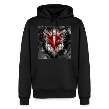 Steampunk style rétro Eagle - Sweat à capuche Premium bio Homme - noir - Devant - Nico (187cm)