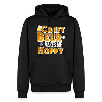 Bière artisanale - Sweat à capuche Premium bio Homme - noir - Devant - Nico (187cm)