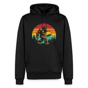 Bigfoot Sasquatch Taco Cuisine mexicaine - Sweat à capuche Premium bio Homme - noir - Devant - Nico (187cm)