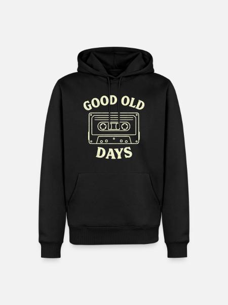 Retro Kassette Tape – 80er 90er Geschenkidee Musik - Männer Premium Bio Hoodie - Schwarz