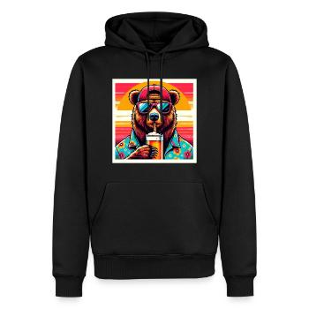 Design T-Shirt Tiere Unsere - Männer Premium Bio Hoodie - Schwarz - Vorne - Nico (187cm)