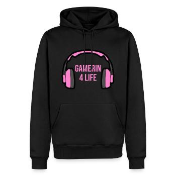 Casque Gaming Gamer 4 Life - Sweat à capuche Premium bio Homme - noir - Devant - Nico (187cm)