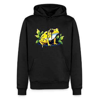 Poison Dart Frog Frog Drawing - Men’s Premium Organic Hoodie - black - Front - Nico (187cm)