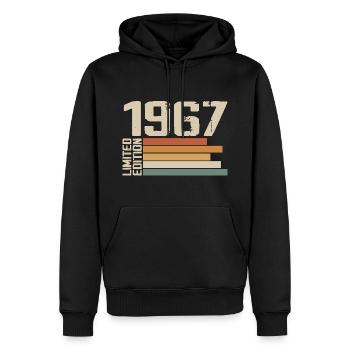 1967 Vintage - Retro 1967 Geburtstagsgeschenk 1967 - Männer Premium Bio Hoodie - Schwarz - Vorne - Nico (187cm)
