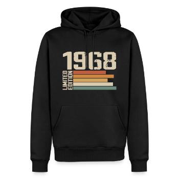 1968 Vintage - Retro 1968 Geburtstagsgeschenk 1968 - Männer Premium Bio Hoodie - Schwarz - Vorne - Nico (187cm)