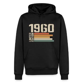 1960 Vintage - Retro 1960 Geburtstagsgeschenk 1960 - Männer Premium Bio Hoodie - Schwarz - Vorne - Nico (187cm)