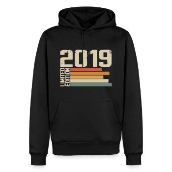 2019 Vintage - Retro 2019 Cadeau Anniversaire 2019 - Sweat à capuche Premium bio Homme - noir - Devant - Nico (187cm)