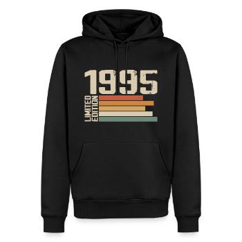 1995 Vintage - Retro 1995 Cadeau Anniversaire 1995 - Sweat à capuche Premium bio Homme - noir - Devant - Nico (187cm)