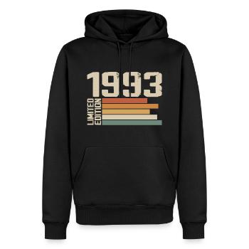1993 Vintage - Retro 1993 Cadeau Anniversaire 1993 - Sweat à capuche Premium bio Homme - noir - Devant - Nico (187cm)