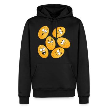 Zuckermelone - Männer Premium Bio Hoodie - Schwarz - Vorne - Nico (187cm)