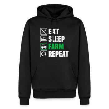 T-Shirt Landwirtschaft Geschenk Landwirt - Männer Premium Bio Hoodie - Schwarz - Vorne - Nico (187cm)