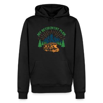 My retirement plan motorhome camper retire t-shirt - Sweat à capuche Premium bio Homme - noir - Devant - Nico (187cm)