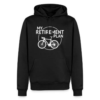 Meine Altersvorsorge Radfahren T-Shirt Radfahrer - Männer Premium Bio Hoodie - Schwarz - Vorne - Nico (187cm)