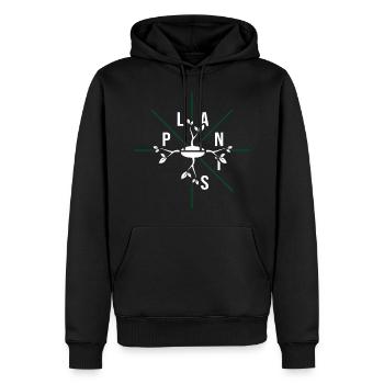 Jardinage, jardinage, jardinage biologique, plantes, semis - Sweat à capuche Premium bio Homme - noir - Devant - Nico (187cm)