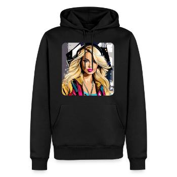 Sexy Streetwear Hip Hop Girl - Sweat à capuche Premium bio Homme - noir - Devant - Nico (187cm)
