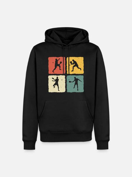 Retro Padel - Men’s Premium Organic Hoodie - black