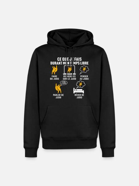 Faire du judo - Sweat à capuche Premium bio Homme - noir