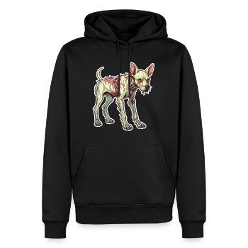 Zombie Hund Illustration - Männer Premium Bio Hoodie - Schwarz - Vorne - Nico (187cm)