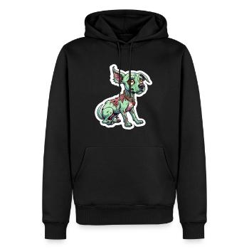 Zombie Hund Illustration - Männer Premium Bio Hoodie - Schwarz - Vorne - Nico (187cm)