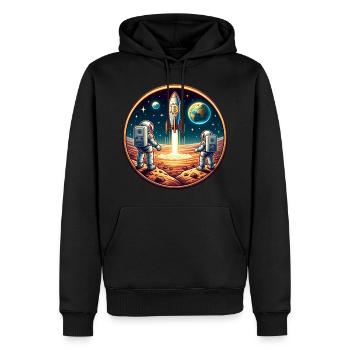 Bitcoin Halving 2024 BTC HODL Crypto - Men’s Premium Organic Hoodie - black - Front - Nico (187cm)