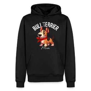 Bullterrier Mama 2 - Männer Premium Bio Hoodie - Schwarz - Vorne - Nico (187cm)