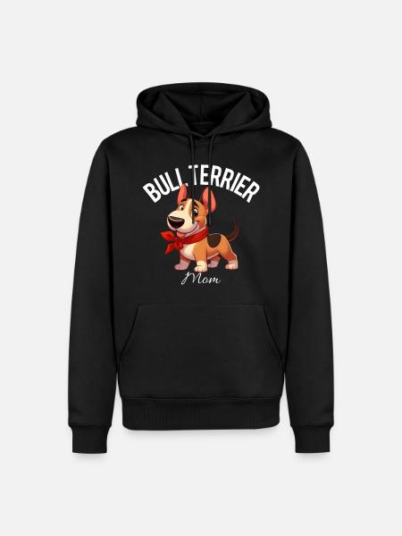 Bullterrier Mama 2 - Männer Premium Bio Hoodie - Schwarz