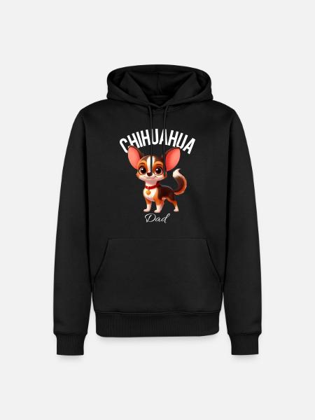 Chihuahua Vater - Männer Premium Bio Hoodie - Schwarz