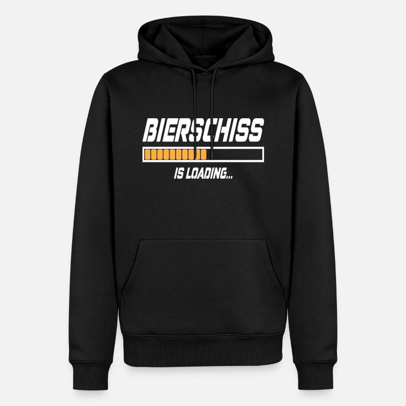 Bierschiss Is Loading... - Männer Premium Bio Hoodie - Schwarz