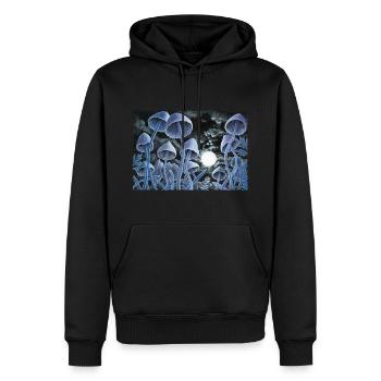 Twelve magic mushrooms at full moon - Men’s Premium Organic Hoodie - black - Front - Nico (187cm)