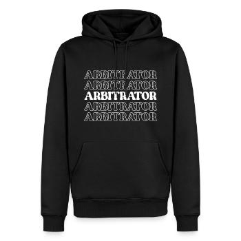 Arbitrator Arbiter Judge Referee Mediator Umpire - Men’s Premium Organic Hoodie - black - Front - Nico (187cm)
