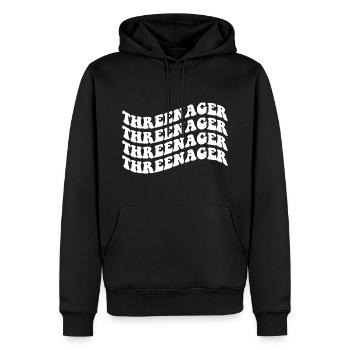 Threenager Toddler Troisième Trois ans Fun - Sweat à capuche Premium bio Homme - noir - Devant - Nico (187cm)
