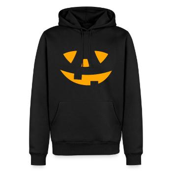 Halloween Costume Pumpkin Pumpkin Face Halloween - Men’s Premium Organic Hoodie - black - Front - Nico (187cm)