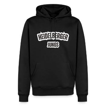 Heidelberg Boys - Men’s Premium Organic Hoodie - black - Front - Nico (187cm)