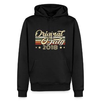 Geschenk 2018 Juli Geburtstag Geboren Im Juli 2018 - Männer Premium Bio Hoodie - Schwarz - Vorne - Nico (187cm)