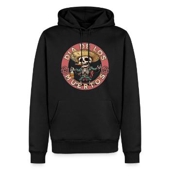 Dia De Los Muertos Totenkopf Totenschädel Tequilla - Männer Premium Bio Hoodie - Schwarz - Vorne - Nico (187cm)