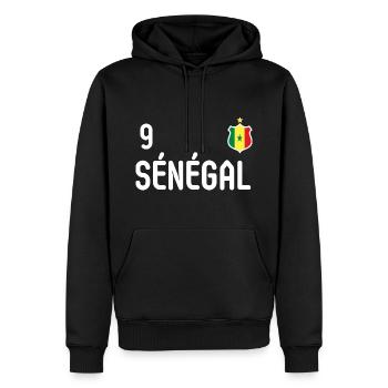 Senegalesische Nationalmannschaft - Männer Premium Bio Hoodie - Schwarz - Vorne - Nico (187cm)