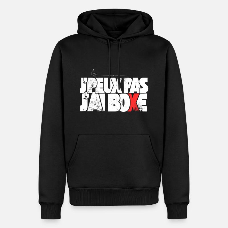 J'Peux Pas J'ai Boxe - Sweat à capuche Premium bio Homme - noir