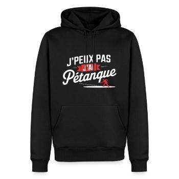 I can't I have petanque - Men’s Premium Organic Hoodie - black - Front - Nico (187cm)