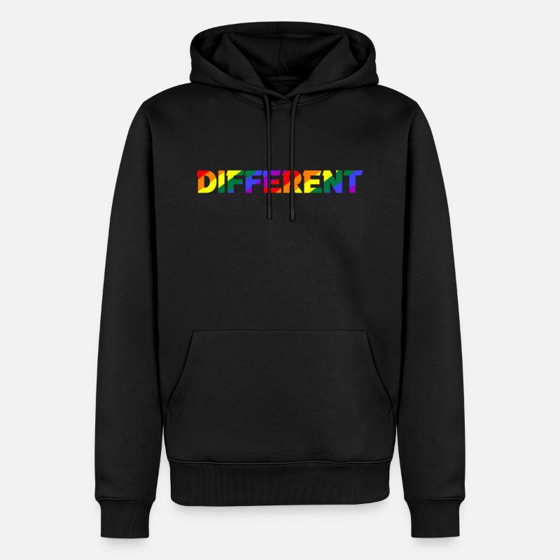 Différentes Rainbow Pride - Sweat à capuche Premium bio Homme - noir
