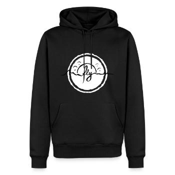 Fly Alps Parapente - Sweat à capuche Premium bio Homme - noir - Devant - Nico (187cm)