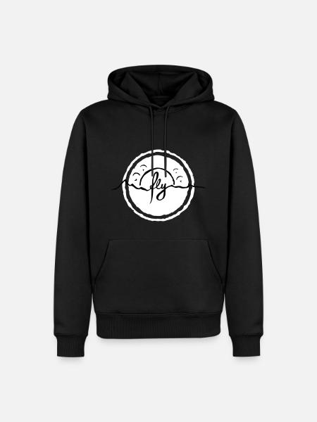 Fly Alps Gleitschirm - Männer Premium Bio Hoodie - Schwarz