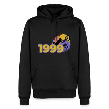 MTB Mountainbike BMX MTB Radsportler 1999 - Männer Premium Bio Hoodie - Schwarz - Vorne - Nico (187cm)