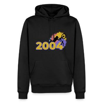 MTB Mountainbike BMX MTB Radsportler 2004 - Männer Premium Bio Hoodie - Schwarz - Vorne - Nico (187cm)