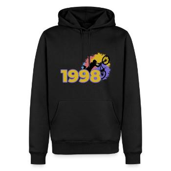 MTB Mountainbike BMX MTB Radsportler 1998 - Männer Premium Bio Hoodie - Schwarz - Vorne - Nico (187cm)