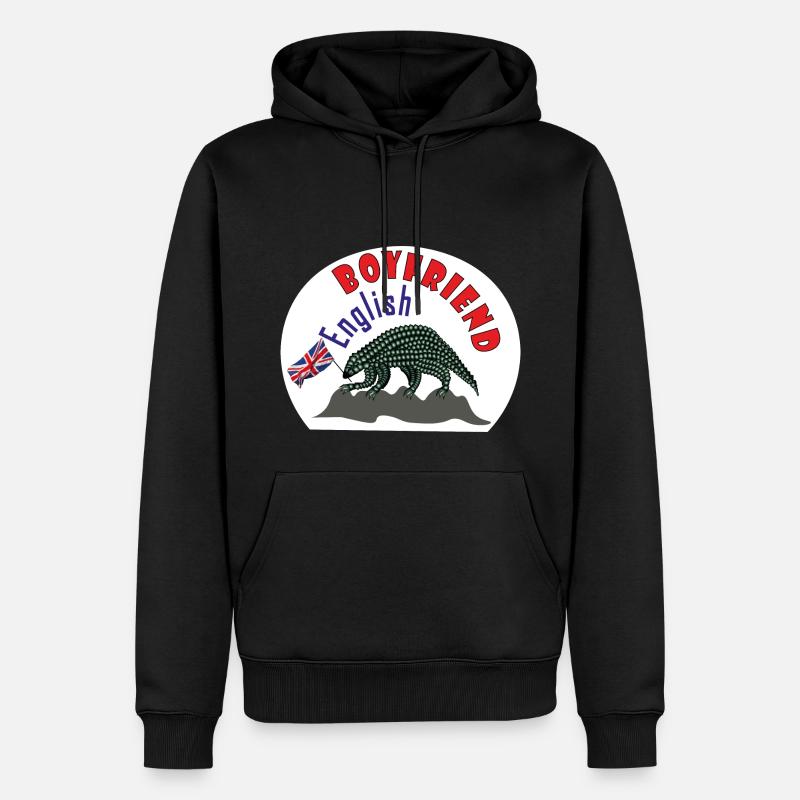 Garçon anglais papa pangolin - Sweat à capuche Premium bio Homme - noir
