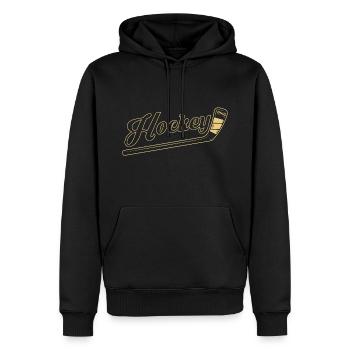 Hockey - Männer Premium Bio Hoodie - Schwarz - Vorne - Nico (187cm)