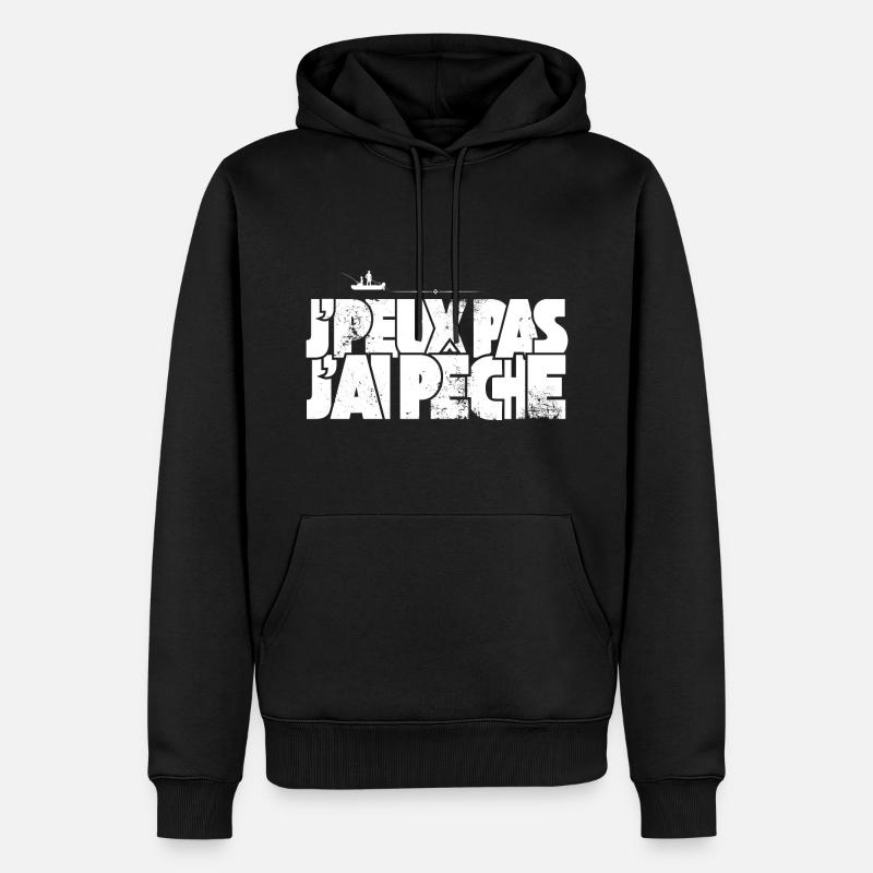 J'peux pas j'ai Pêche - Sweat à capuche Premium bio Homme - noir